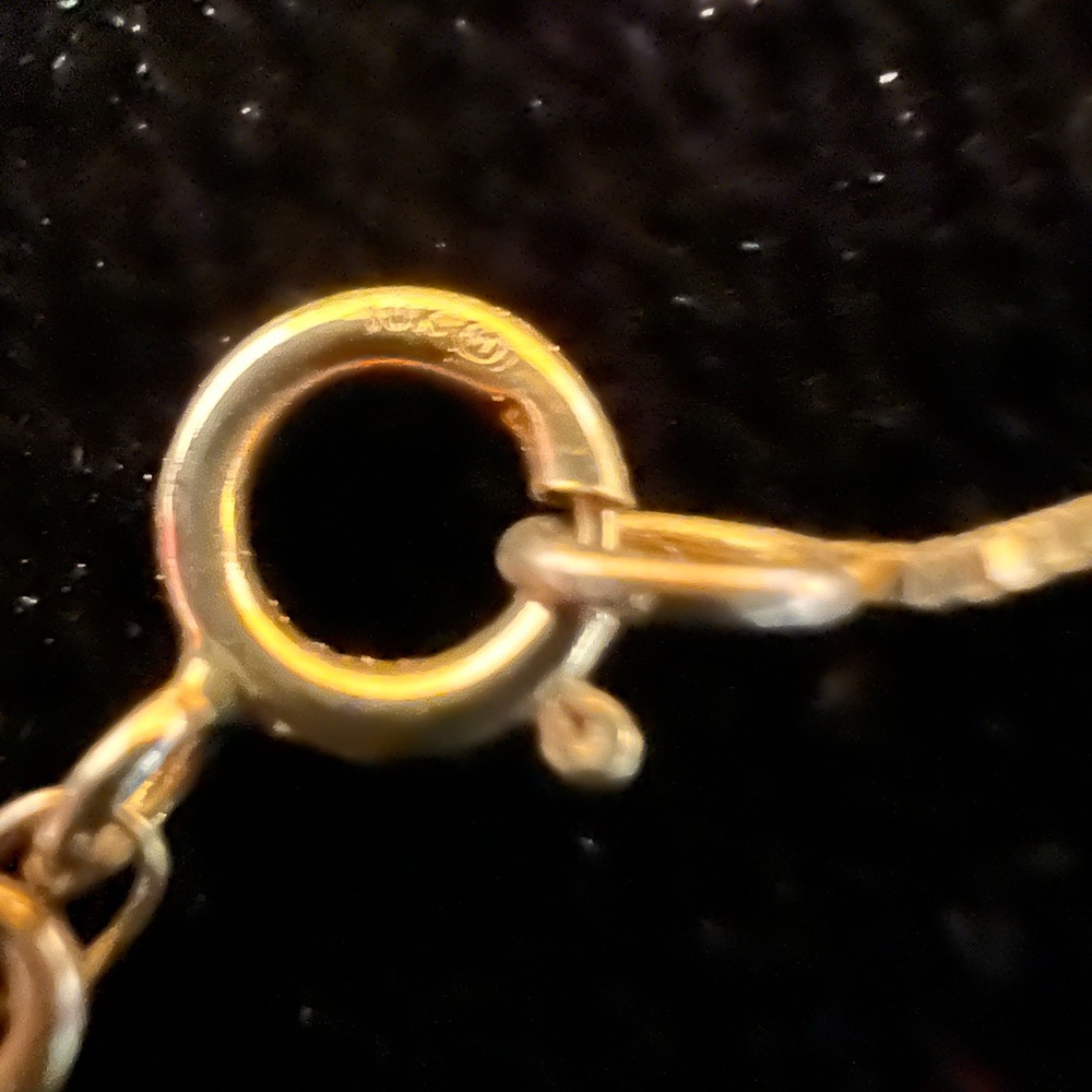 SOLD 4/11 10K Yellow Gold & Diamond Slider Pendant Necklace (appraised) - Picture 10 of 12